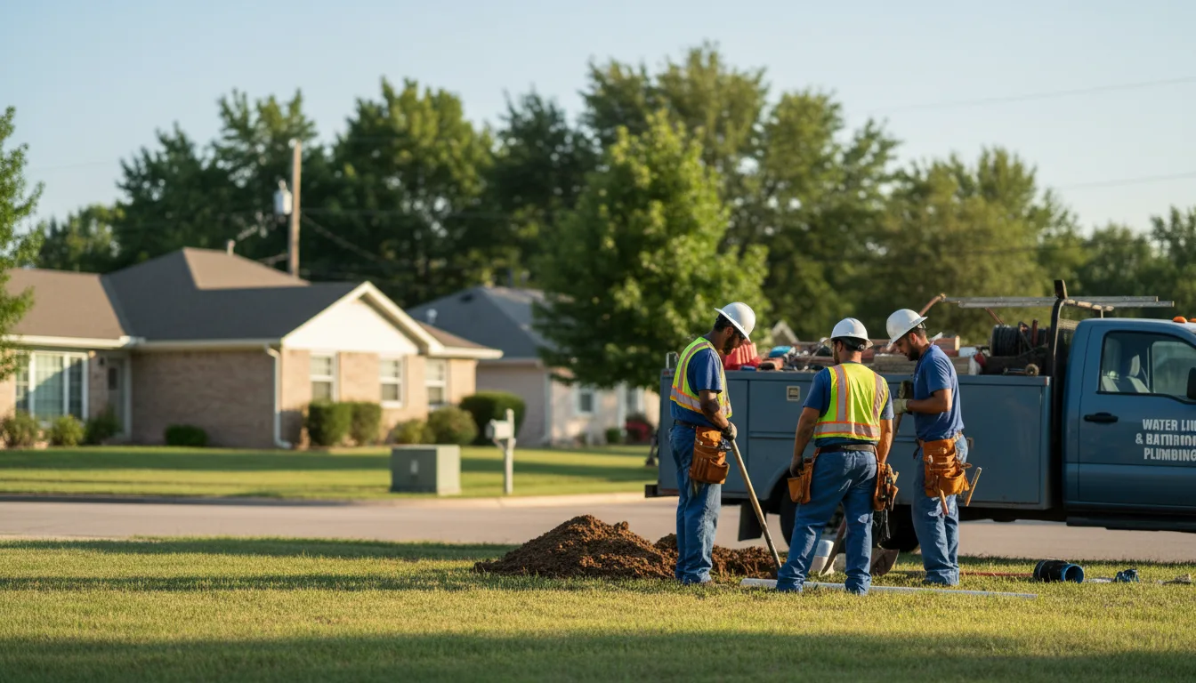 Residential water line and bathroom plumbing service in Finchville, KY